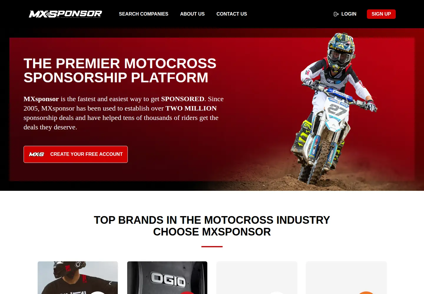 Screenshot of mxsponsor.com