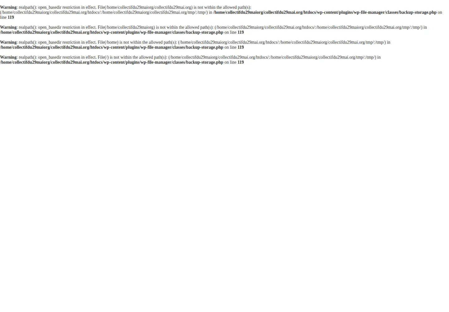 Screenshot of collectifdu29mai.org