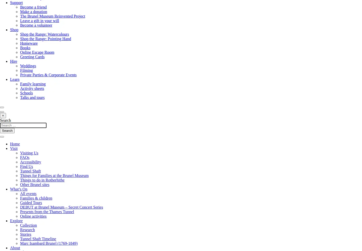 Screenshot of thebrunelmuseum.com