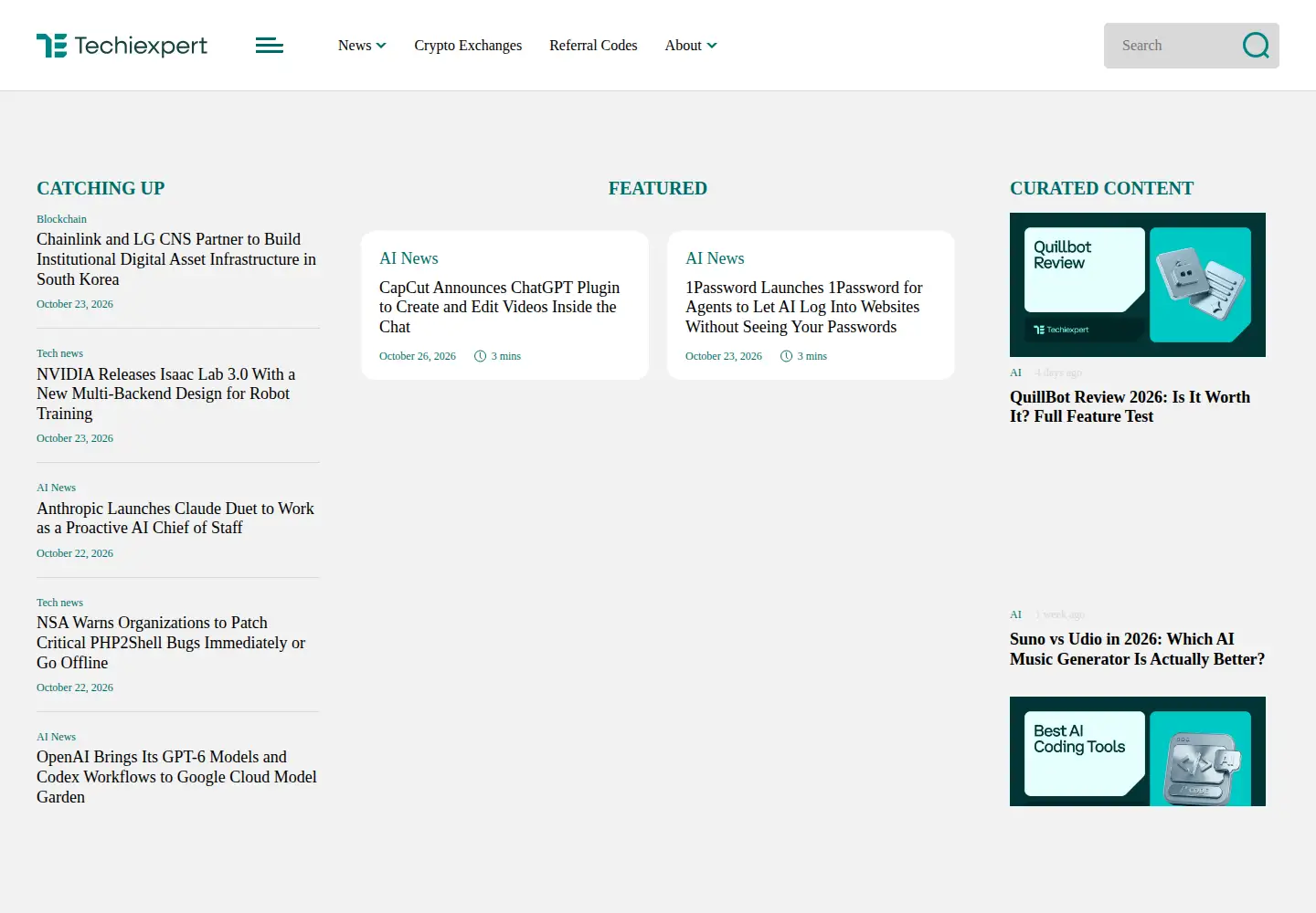 Screenshot of techiexpert.com