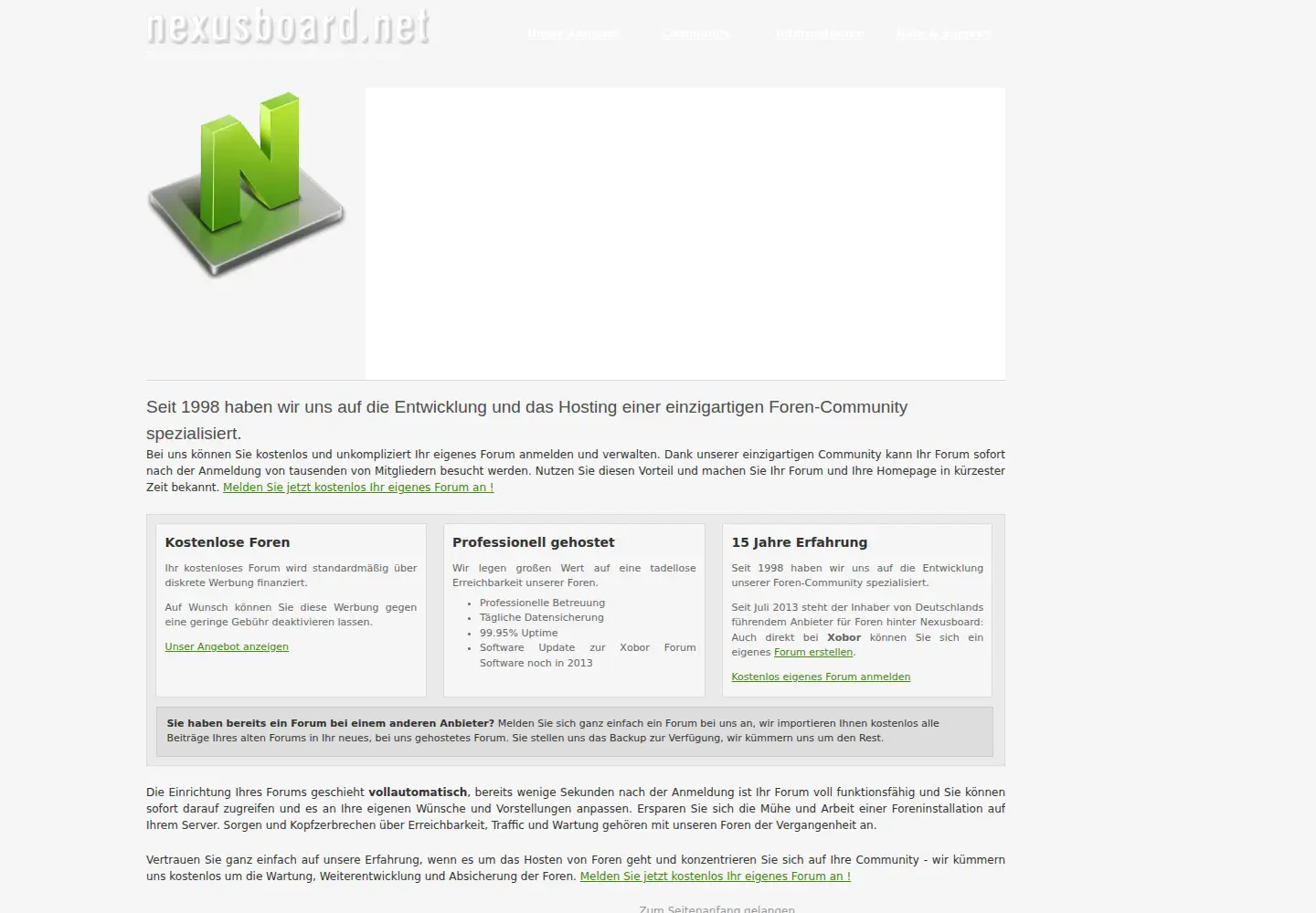 Screenshot of nexusboard.net