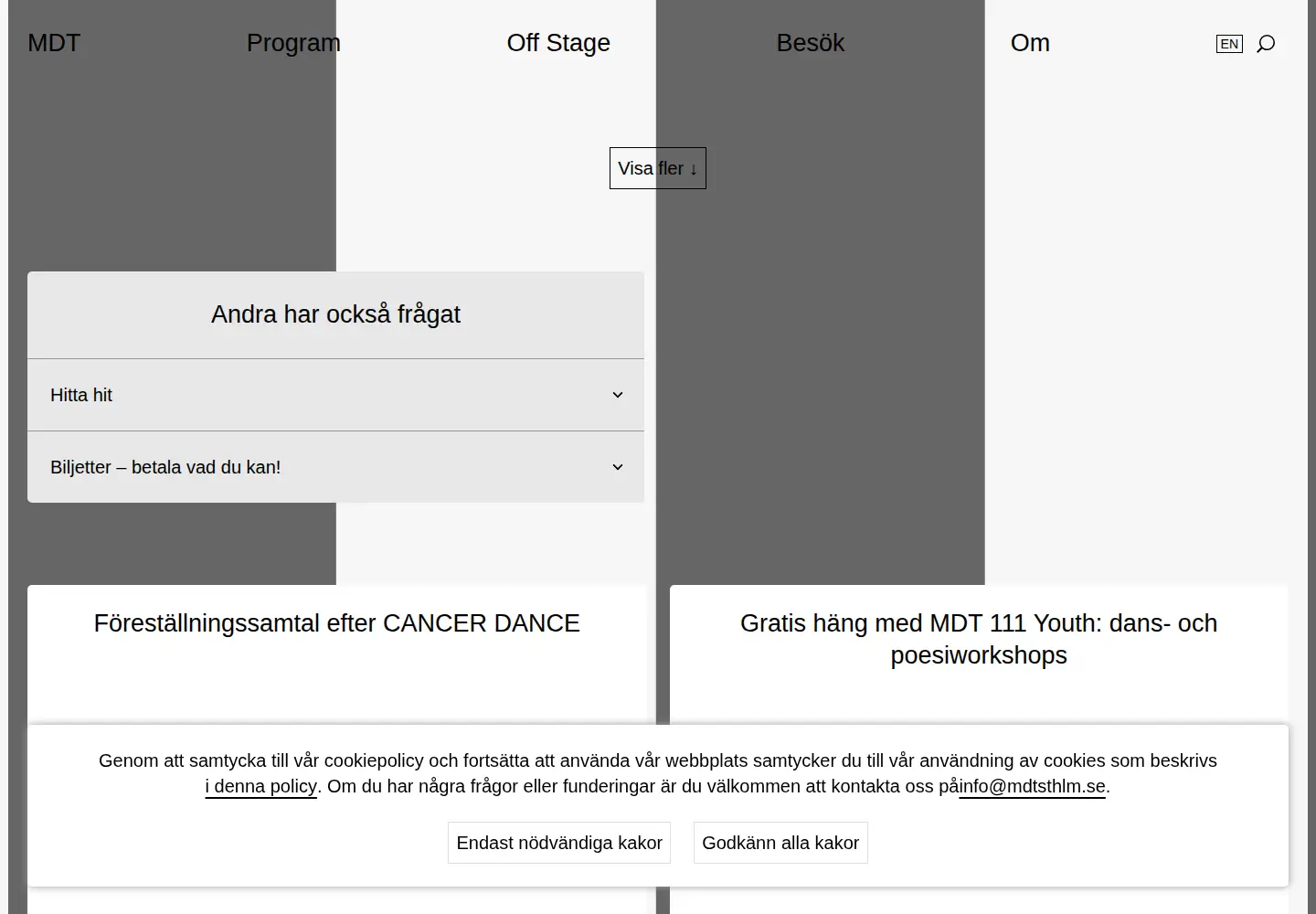 Screenshot of mdtsthlm.se