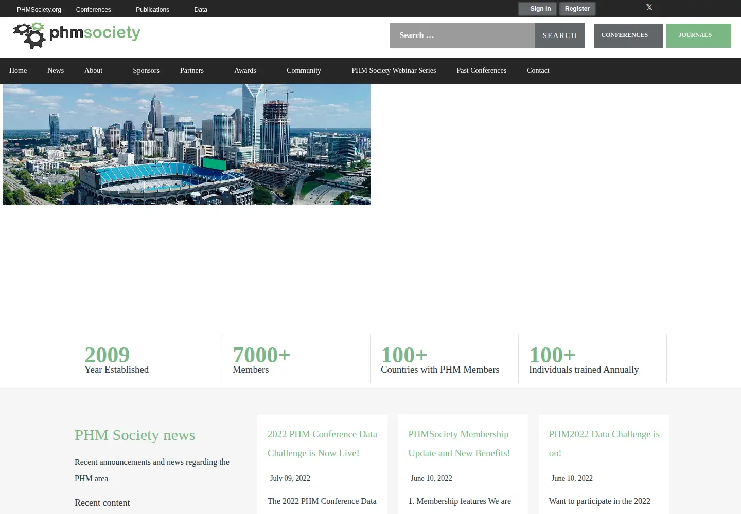 Screenshot of phmsociety.org