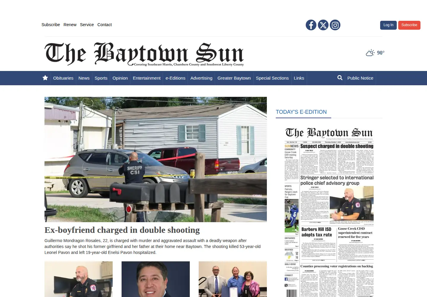 Screenshot of baytownsun.com