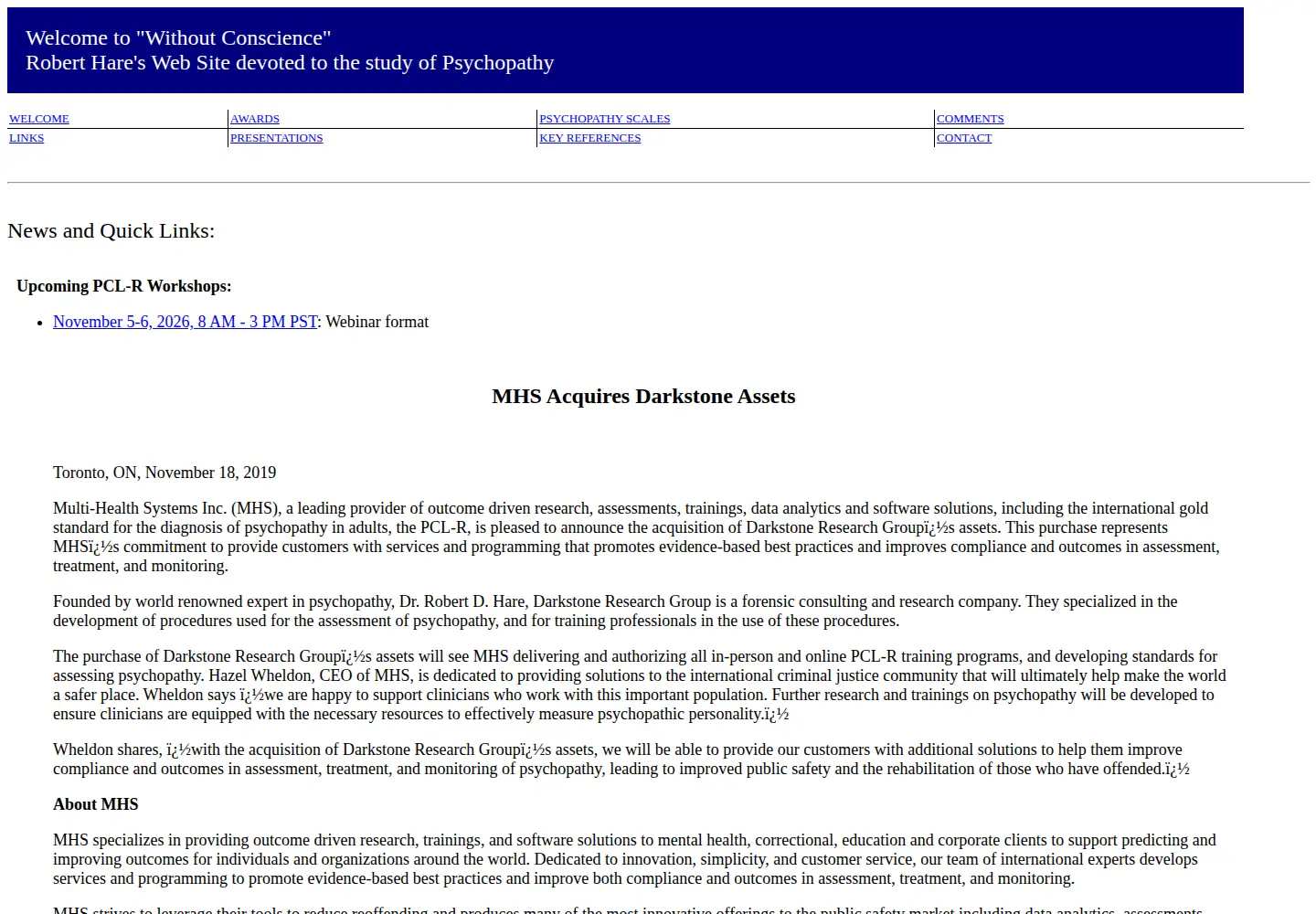 Screenshot of hare.org