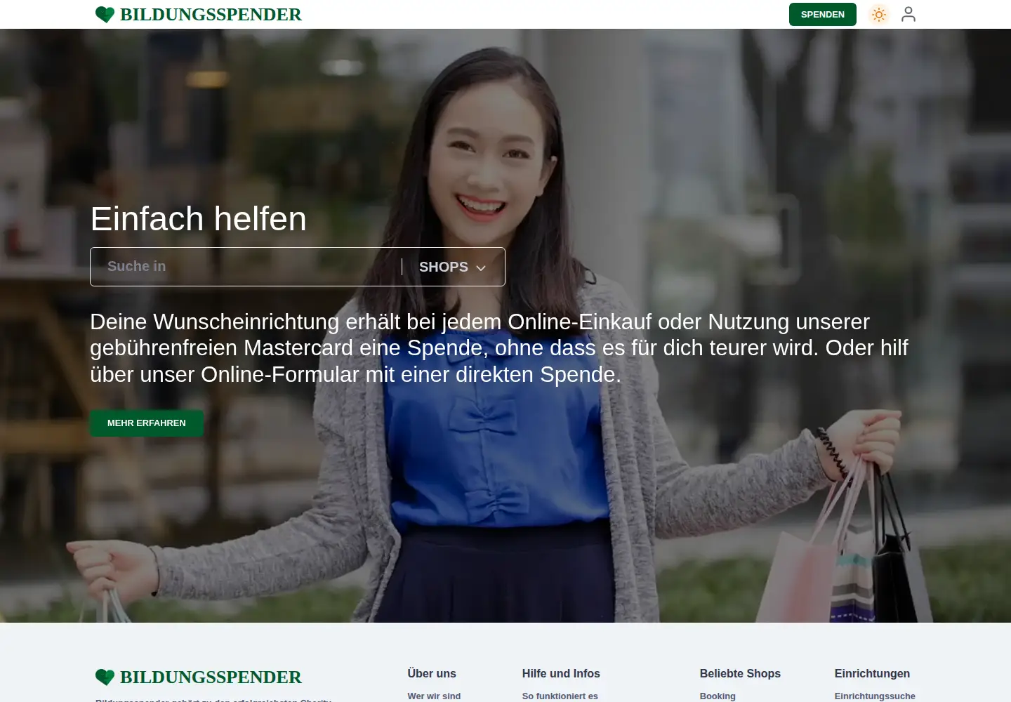 Screenshot of bildungsspender.de