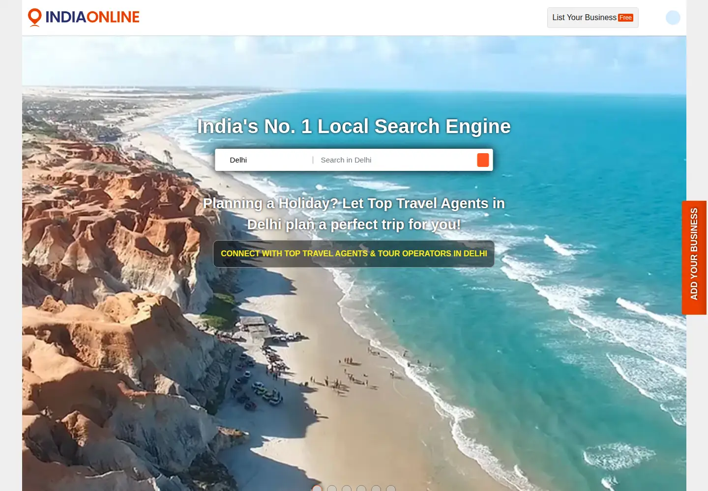 Captured homepage of indiaonline.in in the current scan