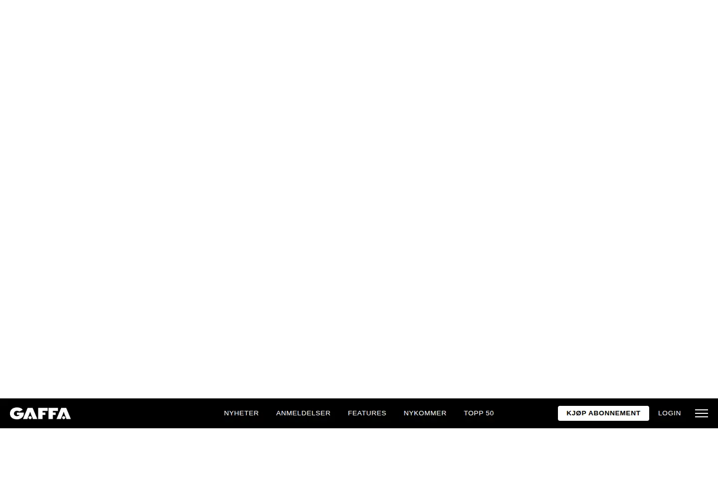 Captured homepage of gaffa.no in the current scan