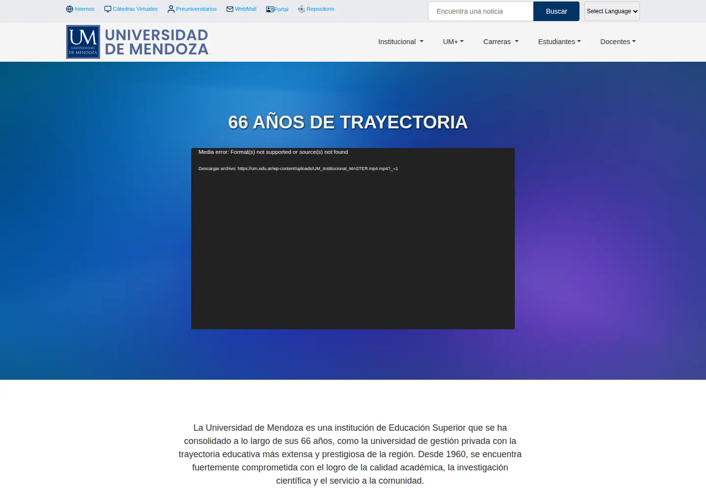 Screenshot of um.edu.ar