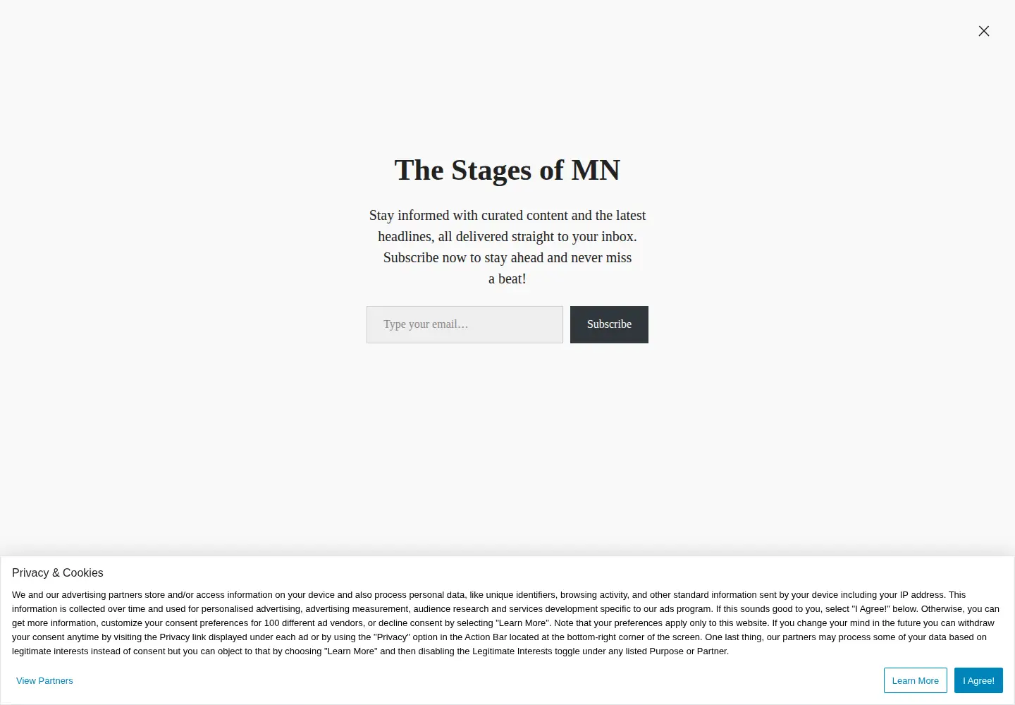 Screenshot of thestagesofmn.com