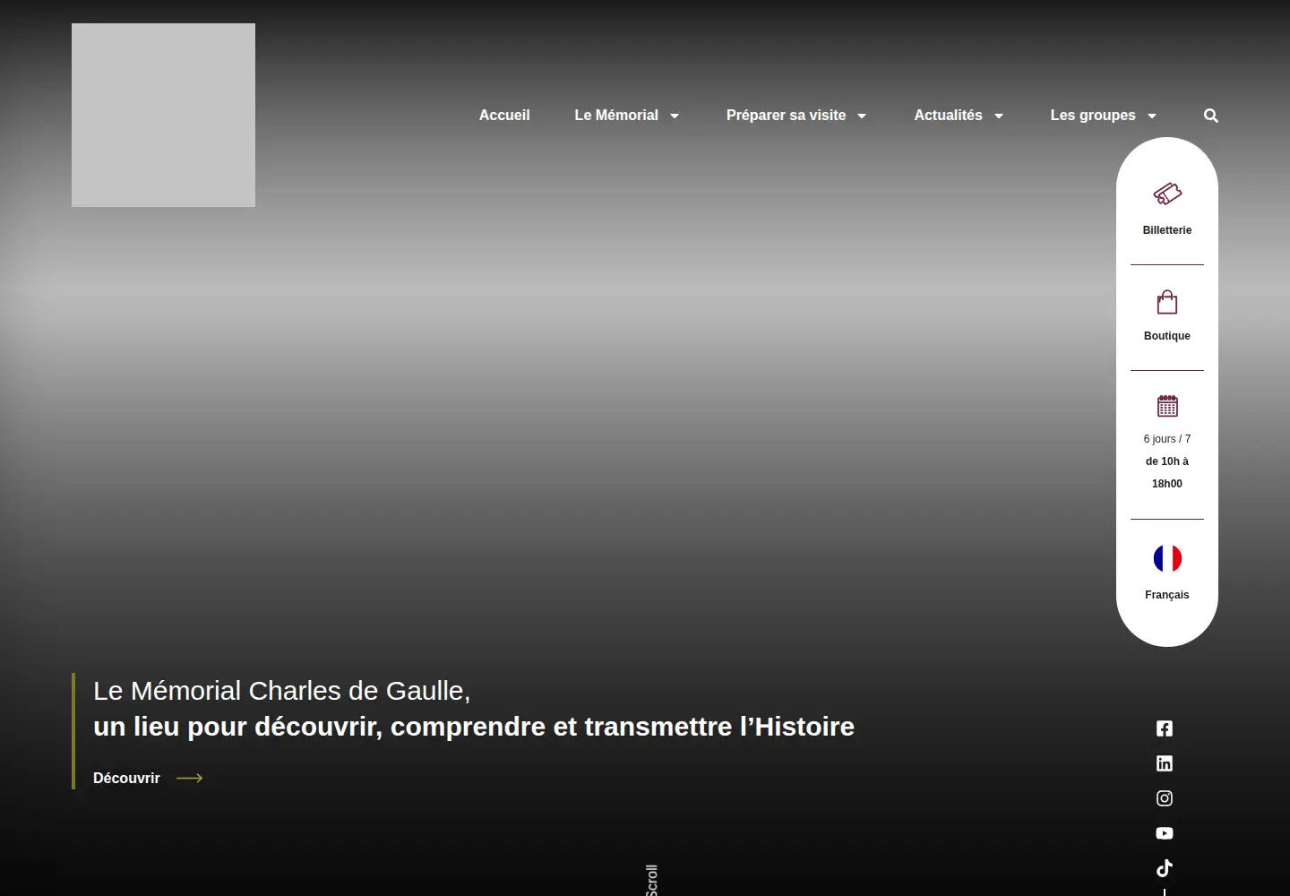 Screenshot of memorial-charlesdegaulle.fr
