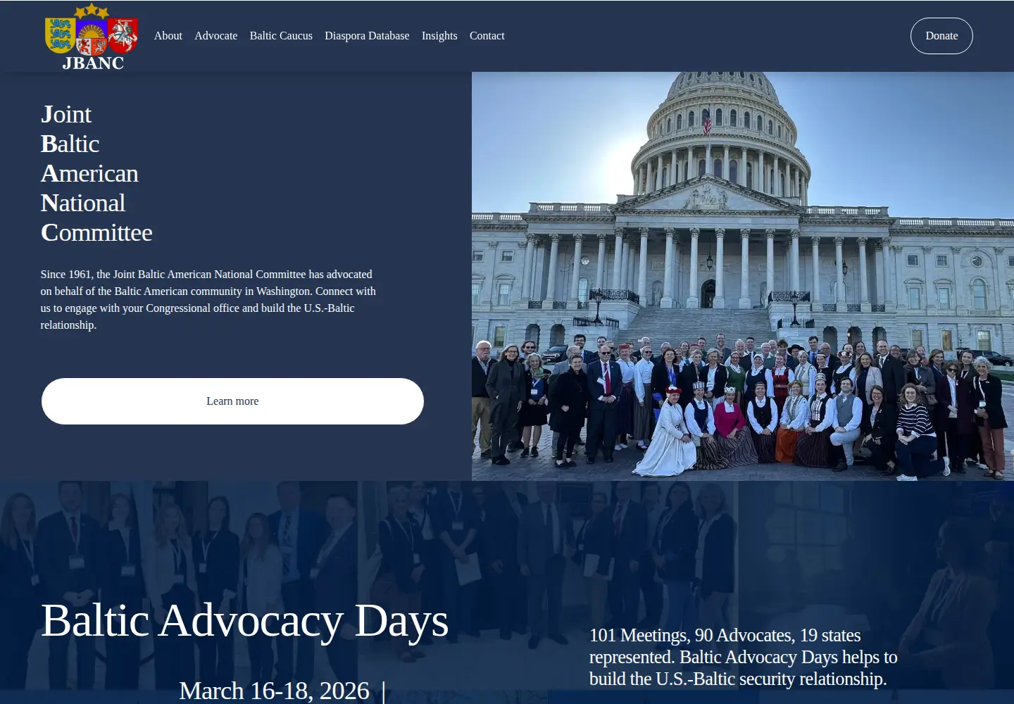 Captured homepage of jbanc.org in the current scan
