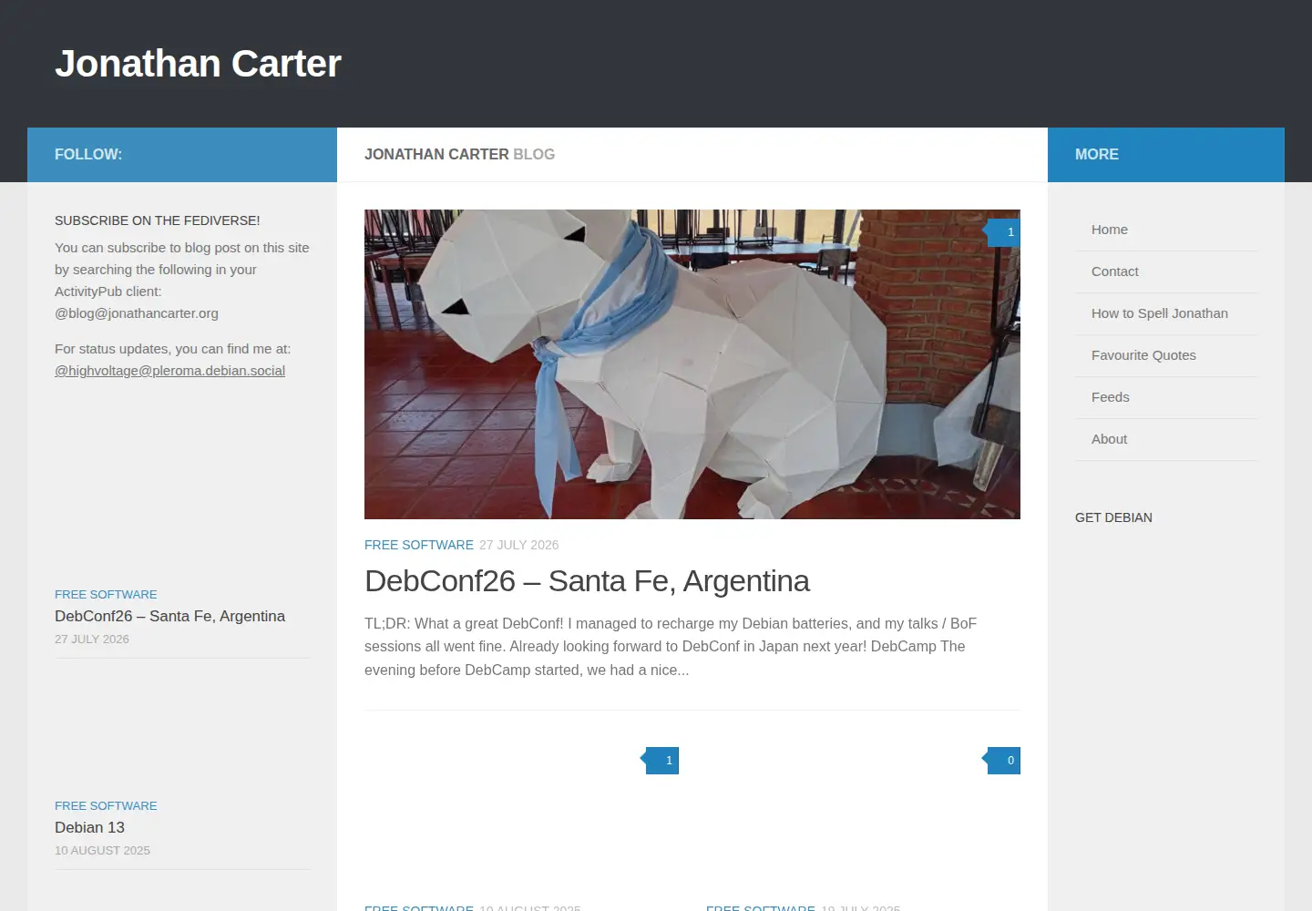 Screenshot of jonathancarter.org