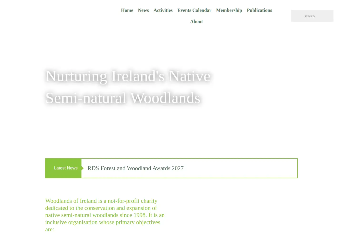 Screenshot of woodlandsofireland.com
