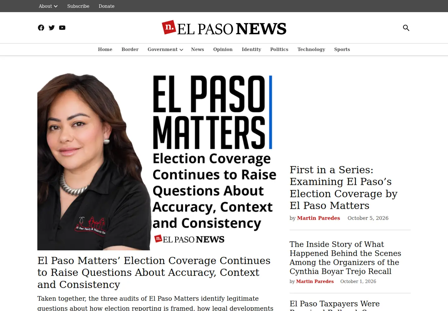 Screenshot of elpasonews.org