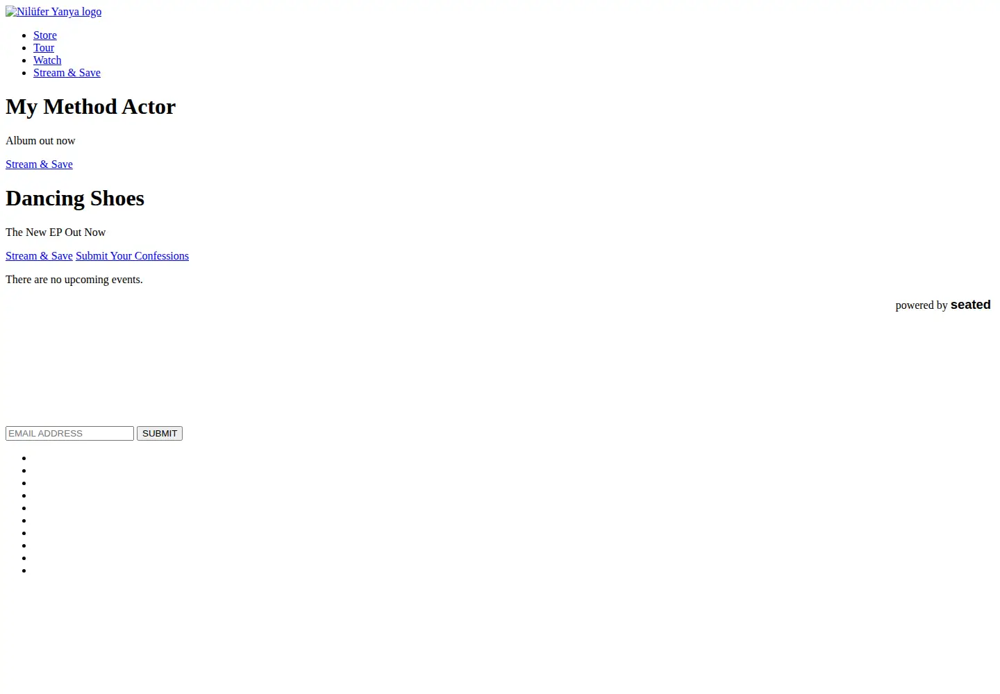 Captured homepage of niluferyanya.com in the current scan