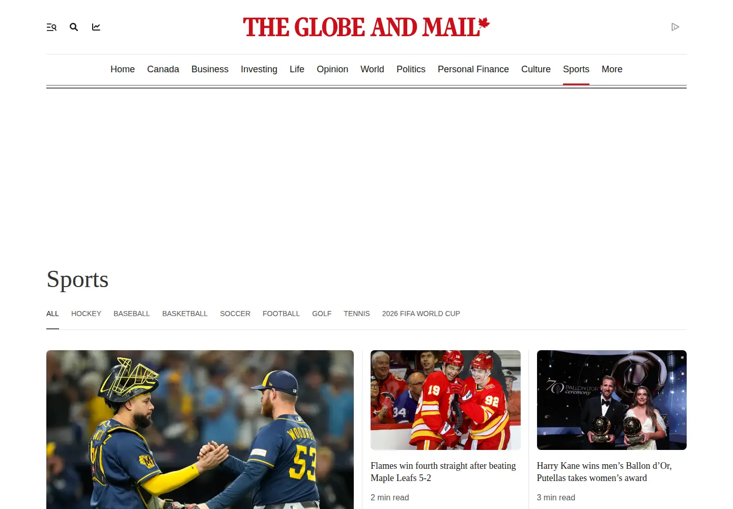 Screenshot of globesports.com