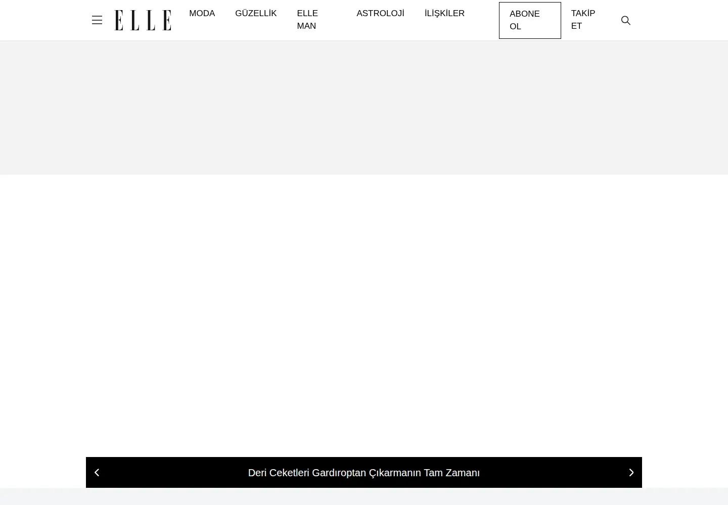 Captured homepage of elle.com.tr in the current scan