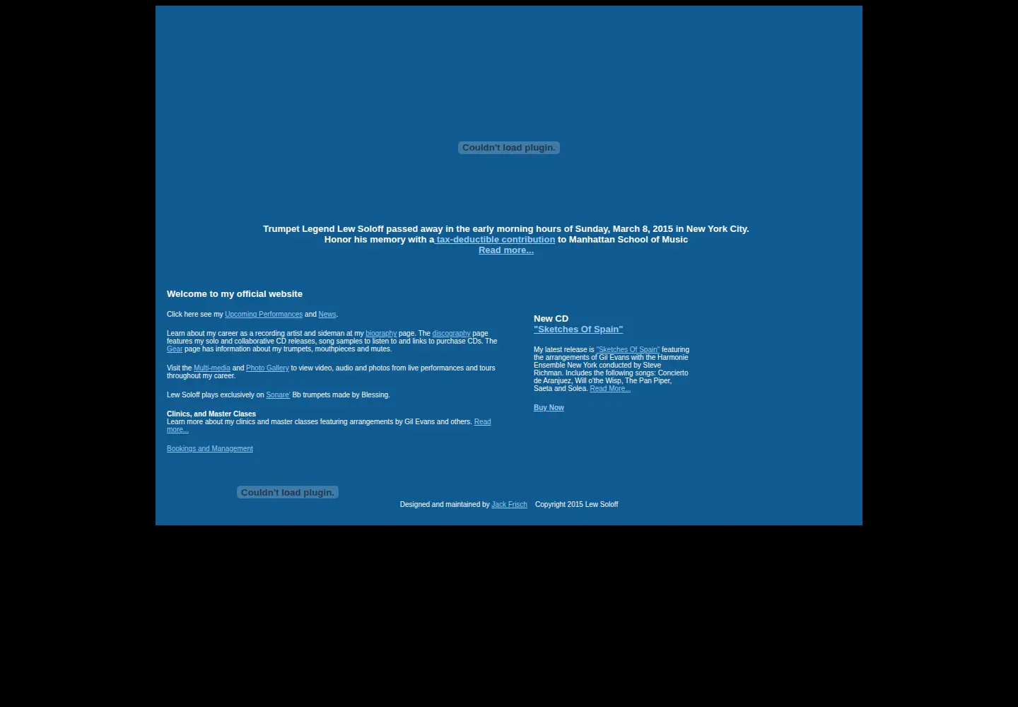Captured homepage of lewsoloff.com in the current scan