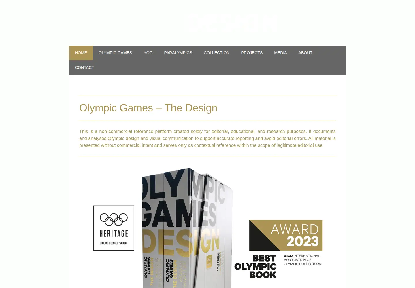 Screenshot of theolympicdesign.com