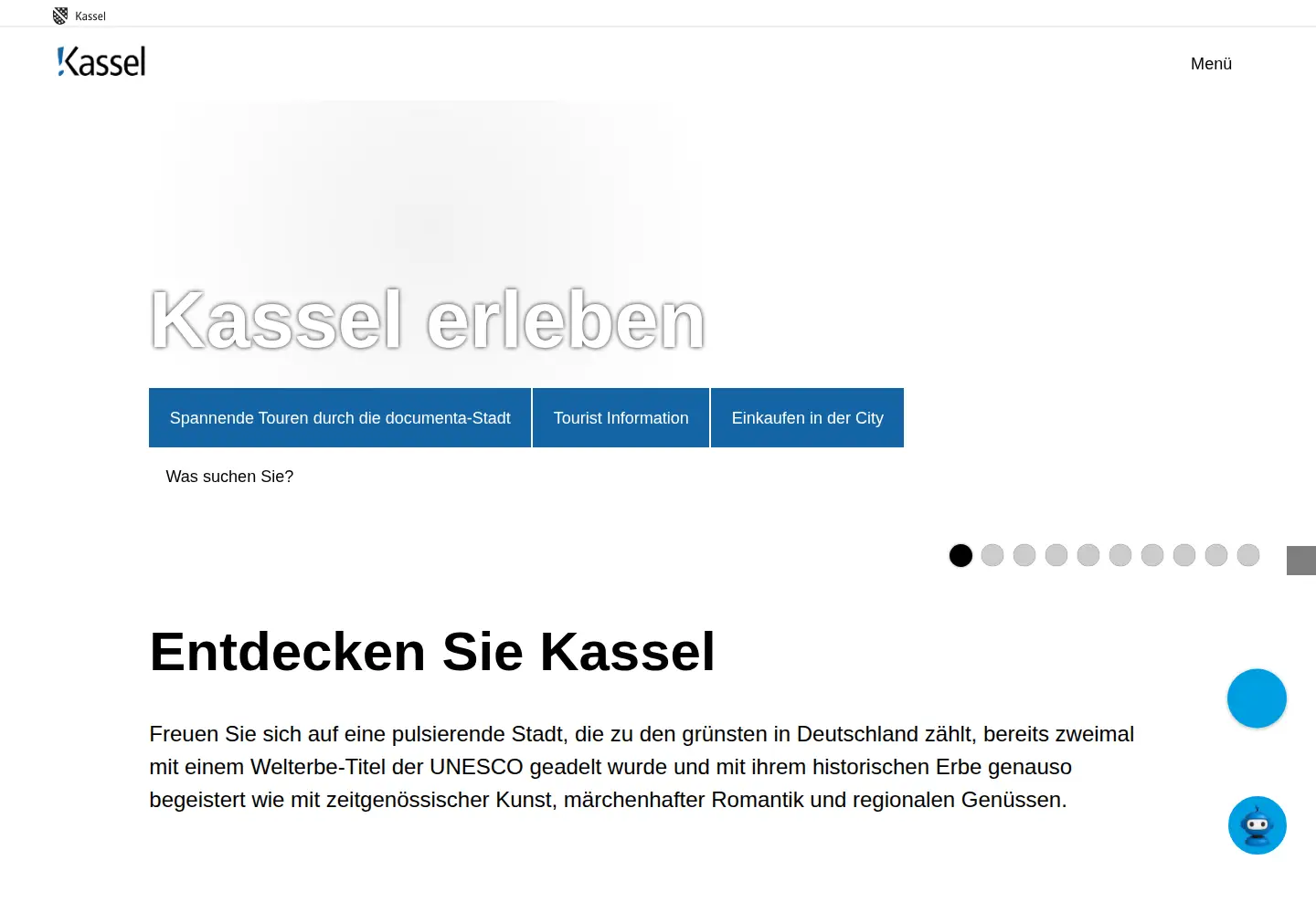 Screenshot of kassel-marketing.de