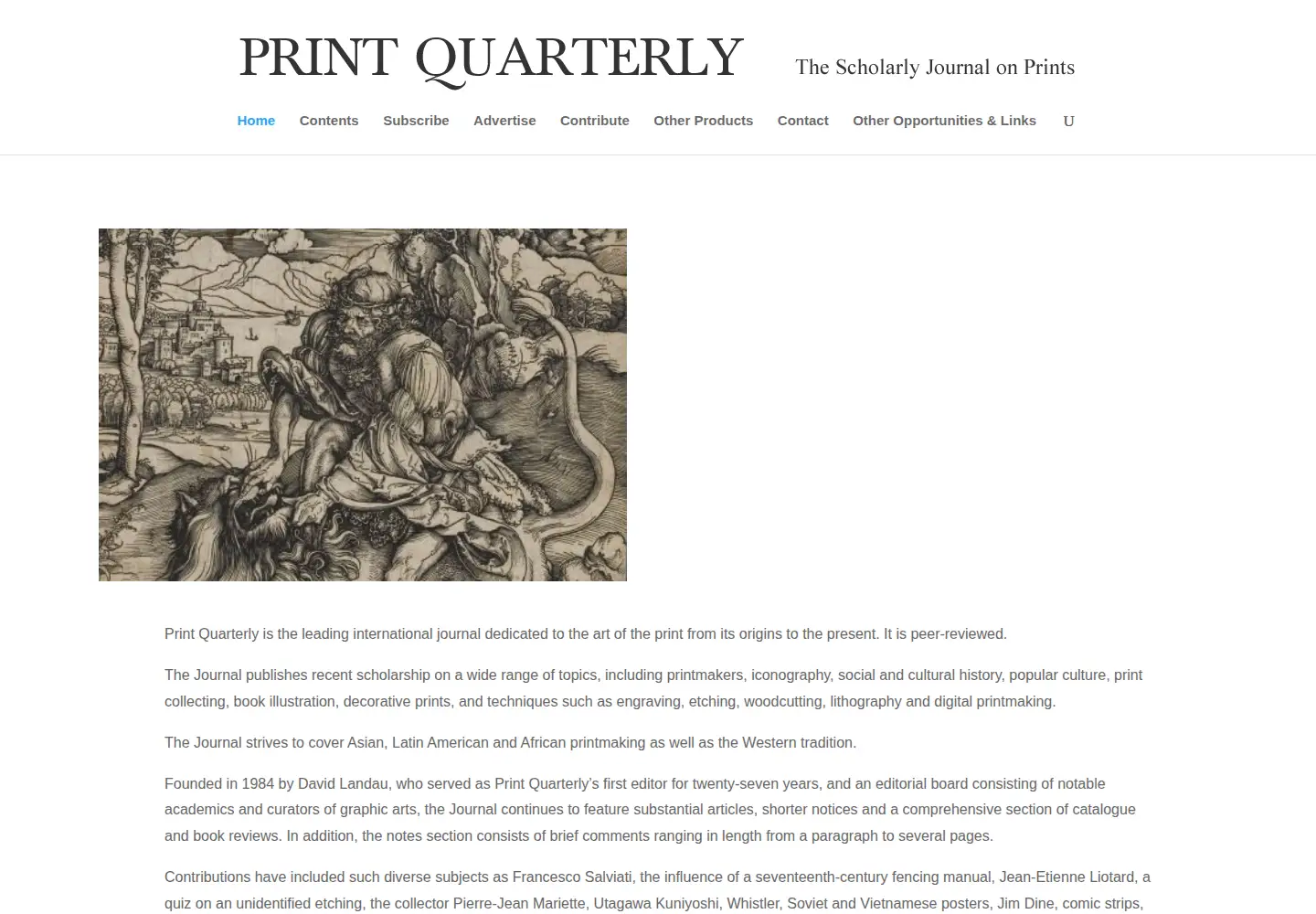 Screenshot of printquarterly.com