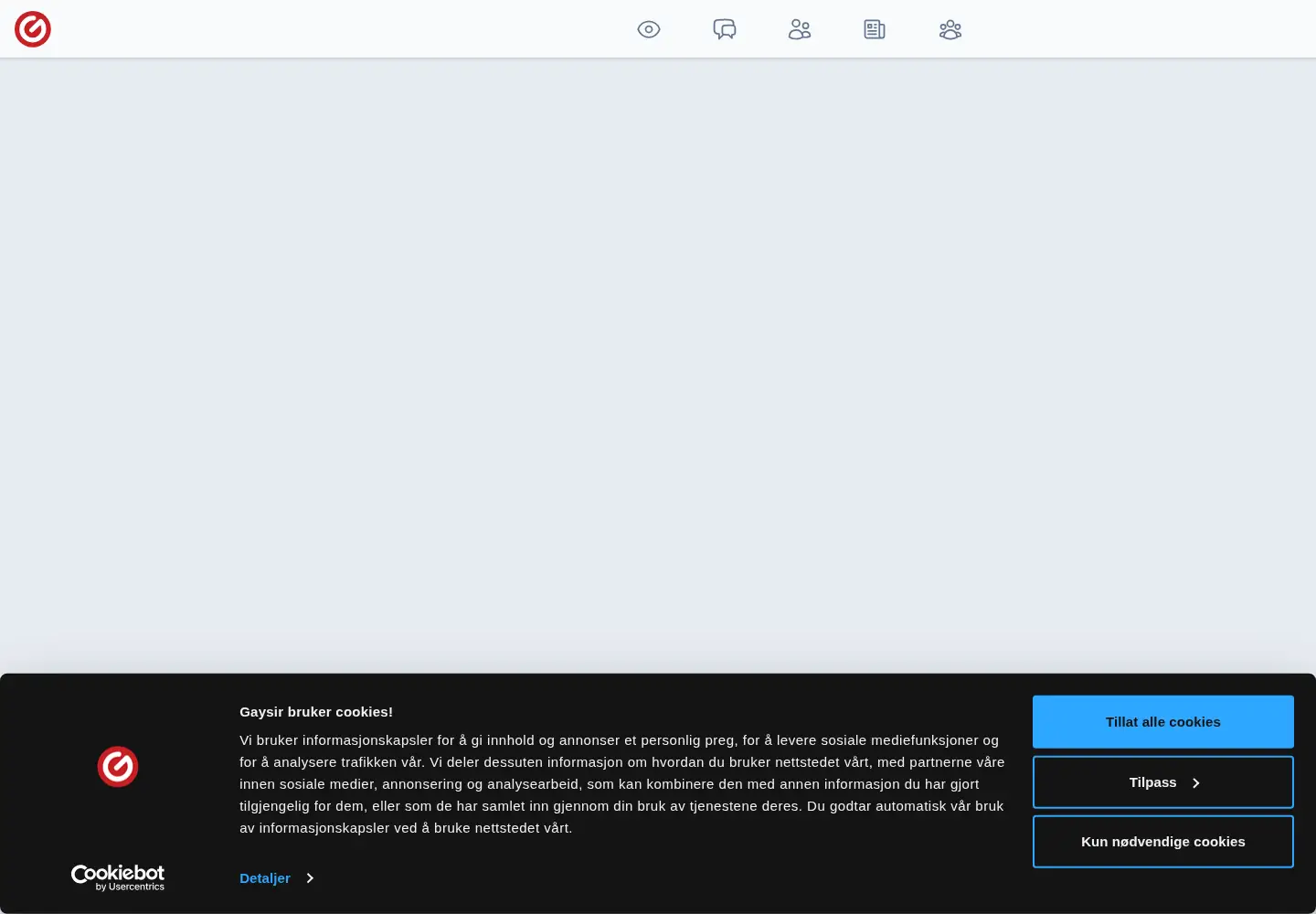 Screenshot of gaysir.no
