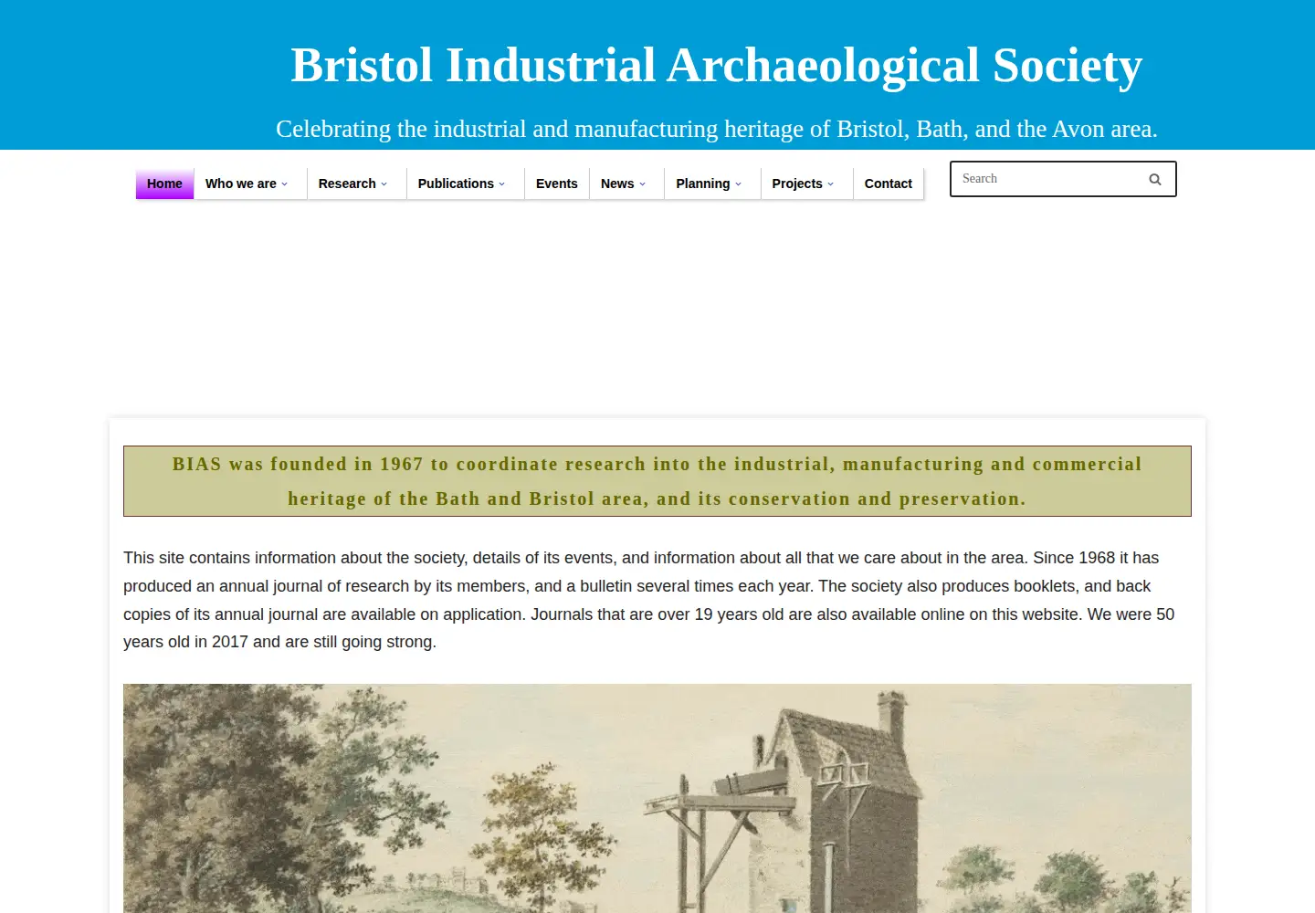 Captured homepage of b-i-a-s.org.uk in the current scan
