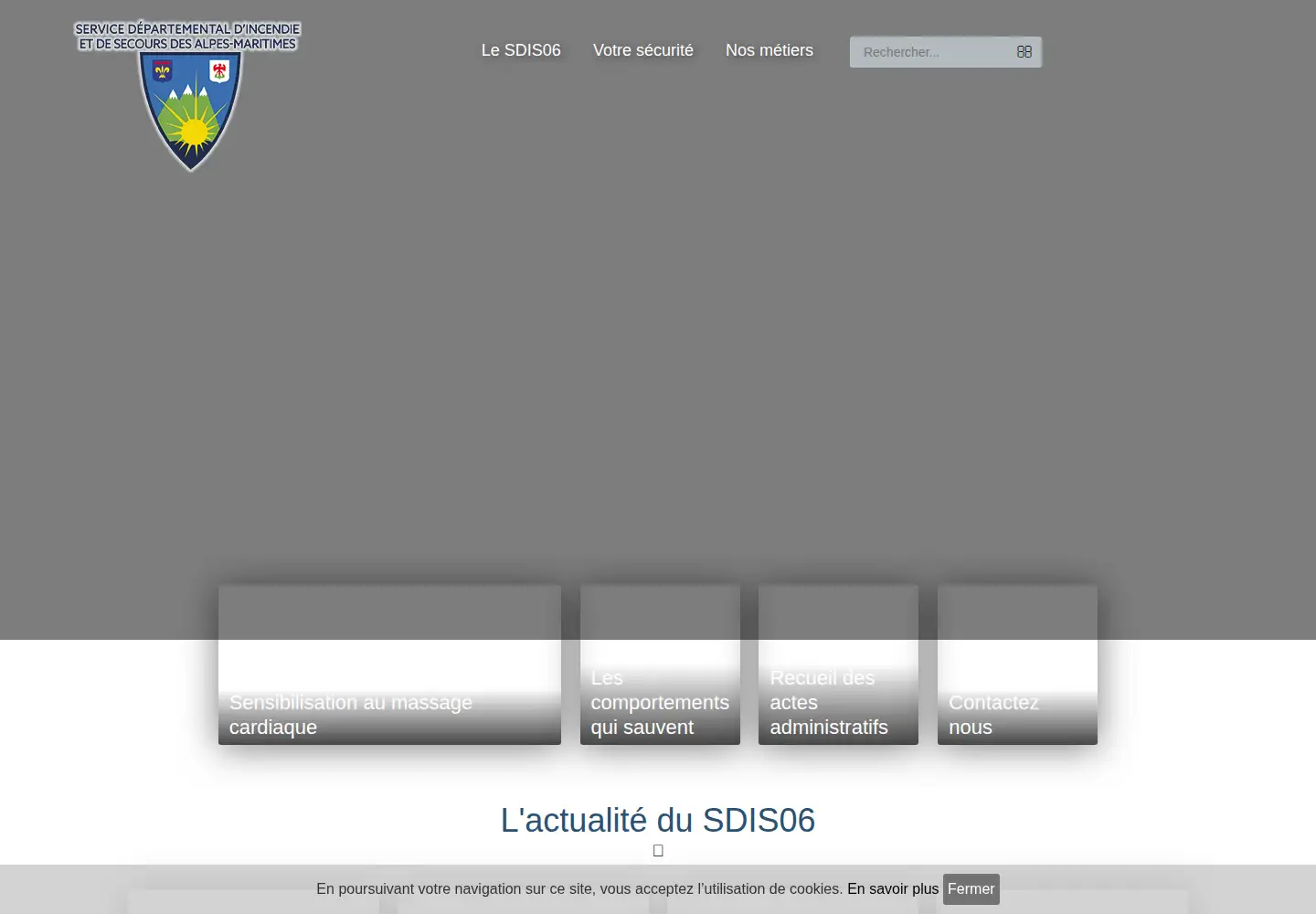 Screenshot of sdis06.fr