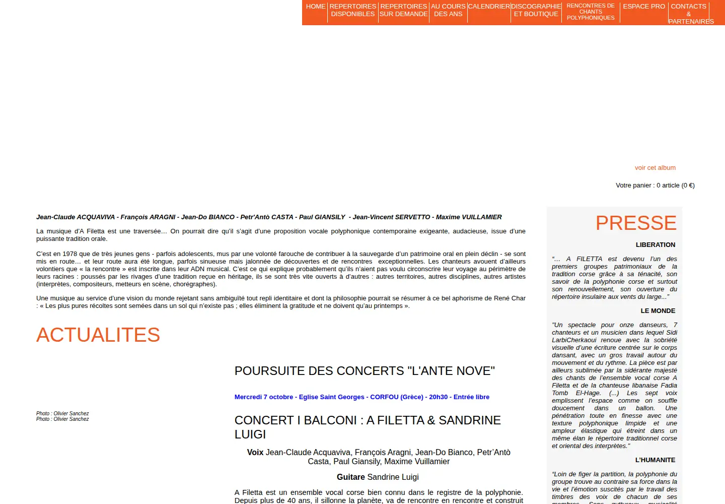 Captured homepage of afiletta.com in the current scan