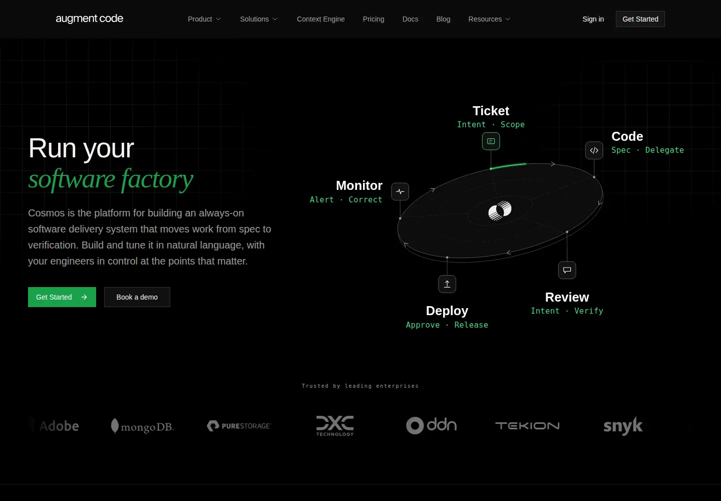 Screenshot of augmentcode.com