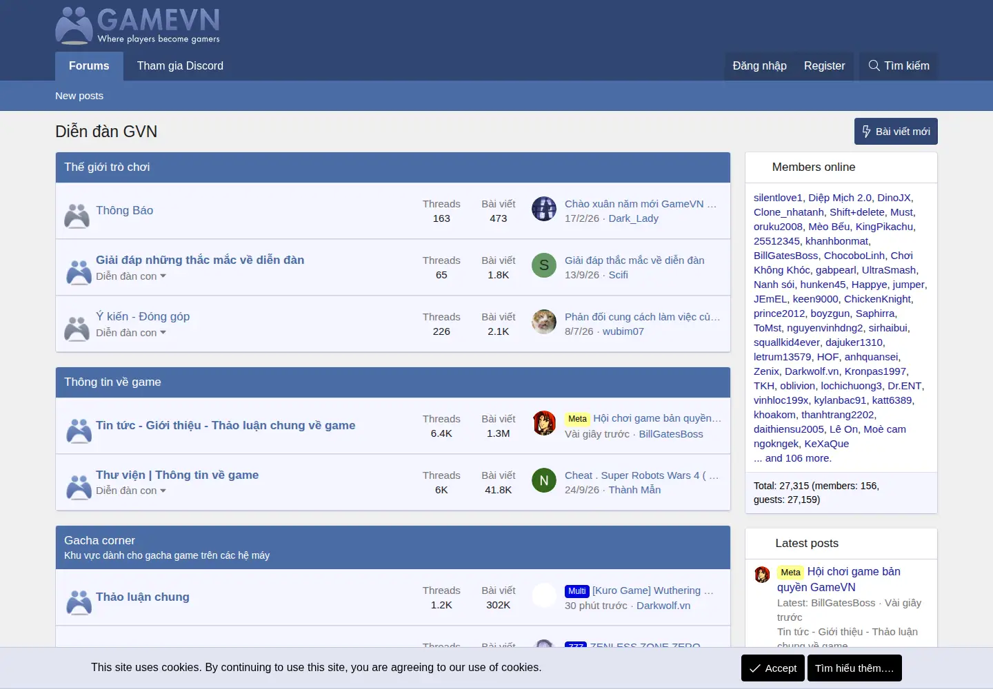Screenshot of gamevn.com