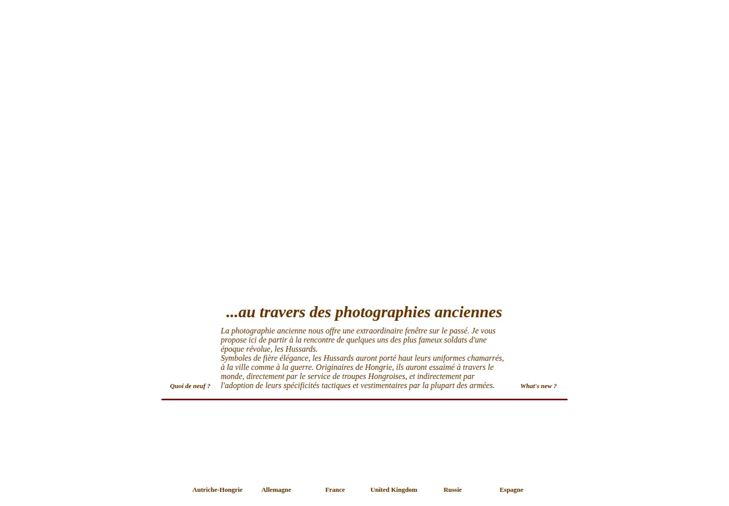 Captured homepage of hussards-photos.com in the current scan