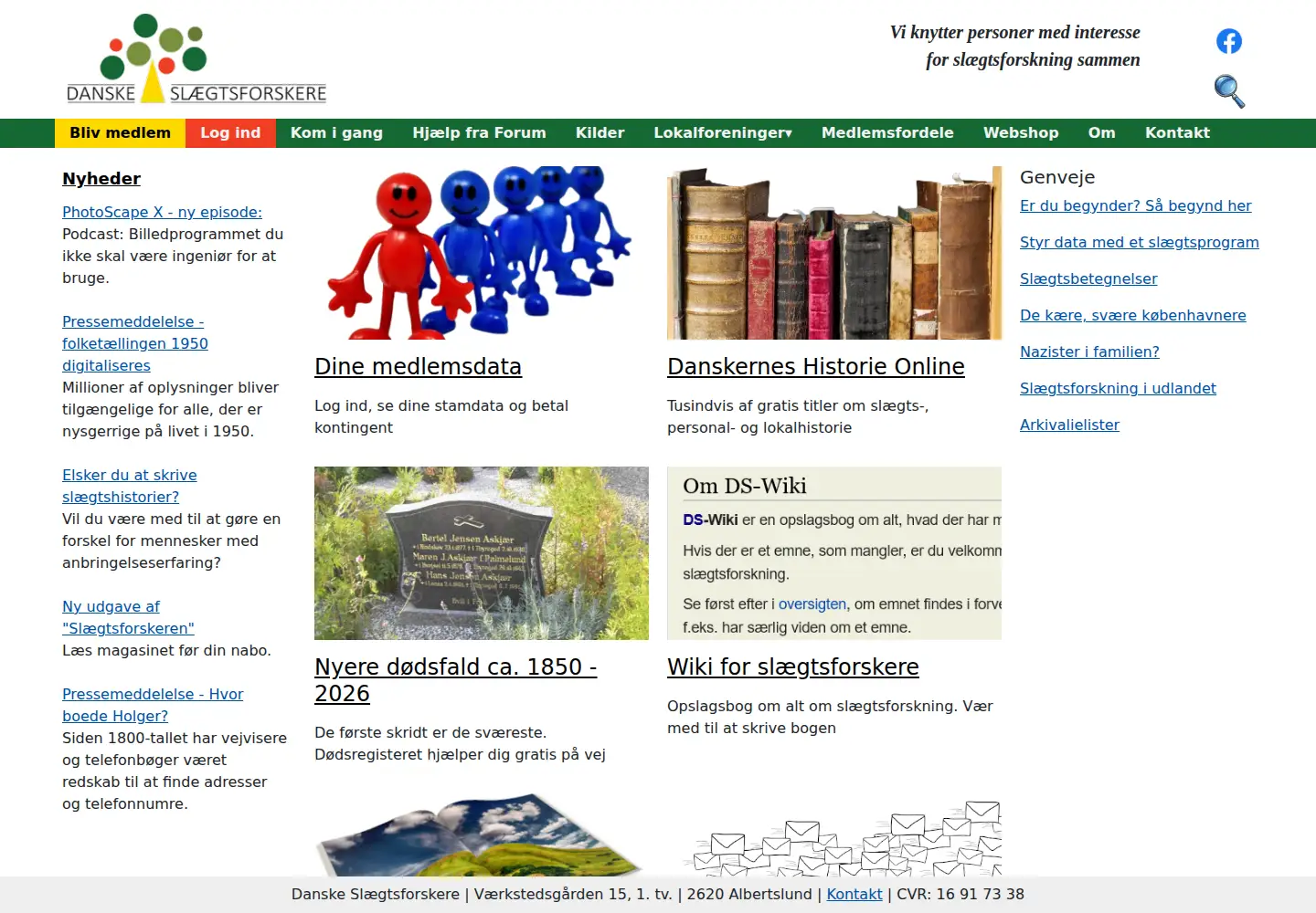 Screenshot of slaegt.dk