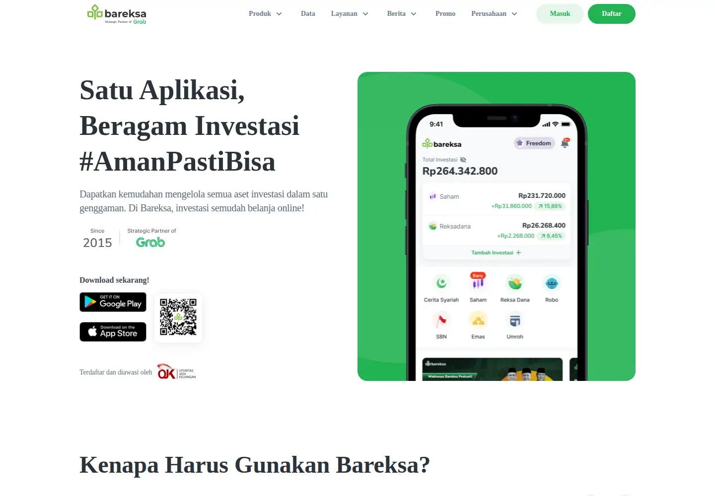 Screenshot of bareksa.com