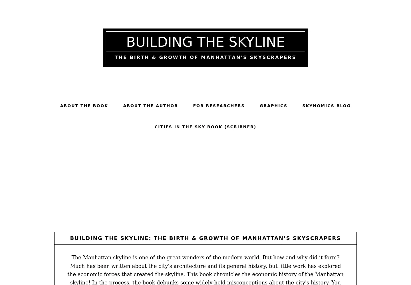 Screenshot of buildingtheskyline.org