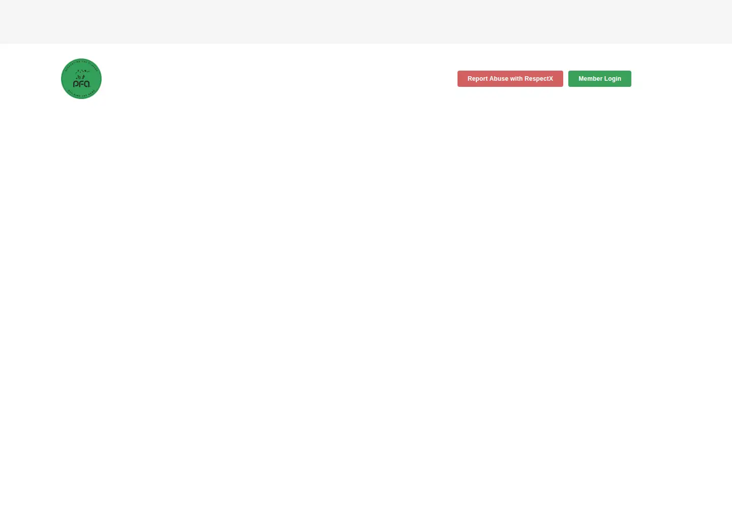 Screenshot of pfa.net.au
