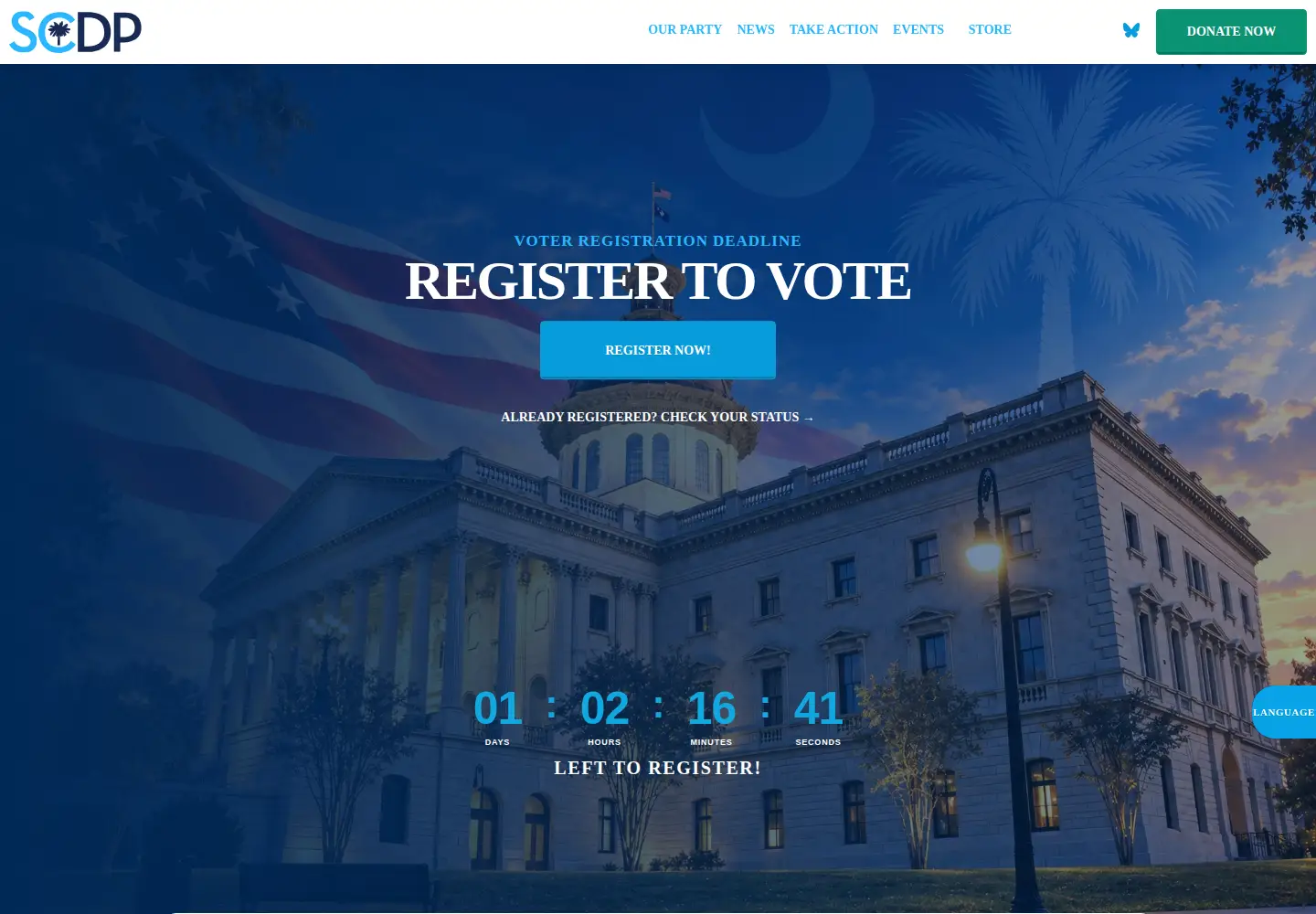 Screenshot of scdp.org