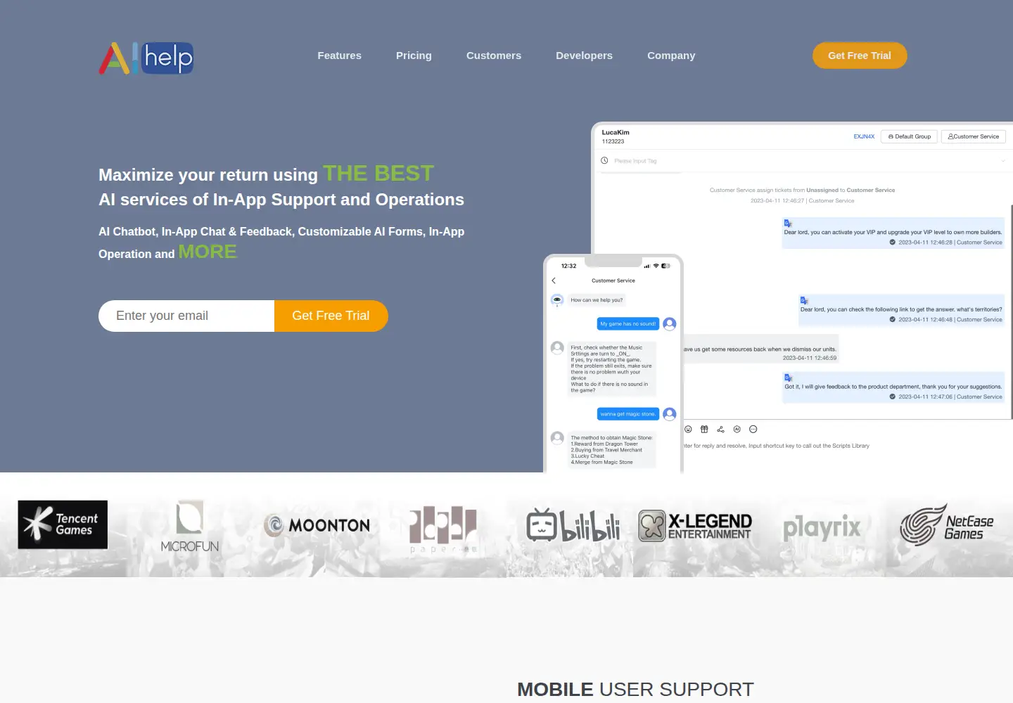 Screenshot of aihelp.net