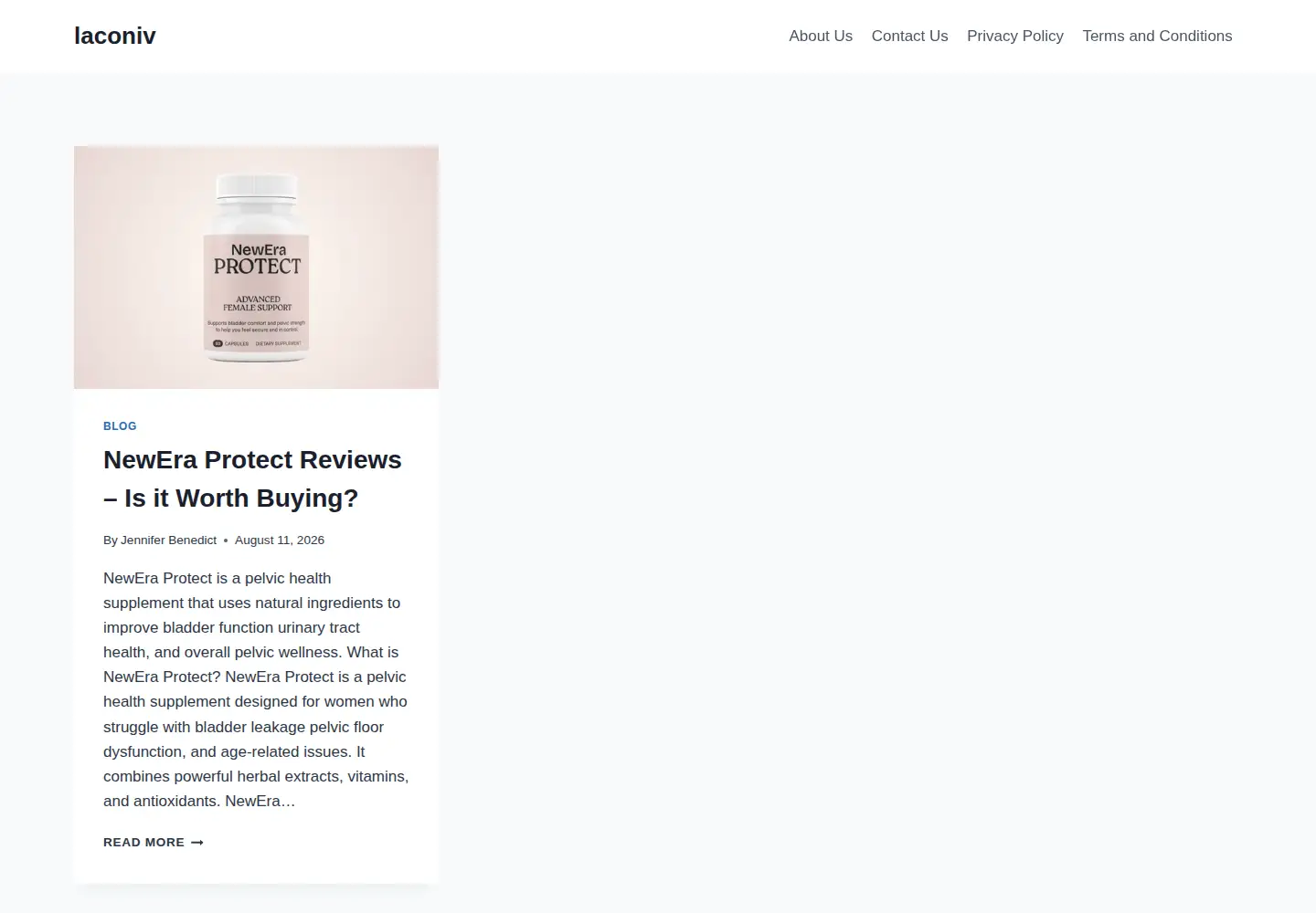 Screenshot of laconiv.org