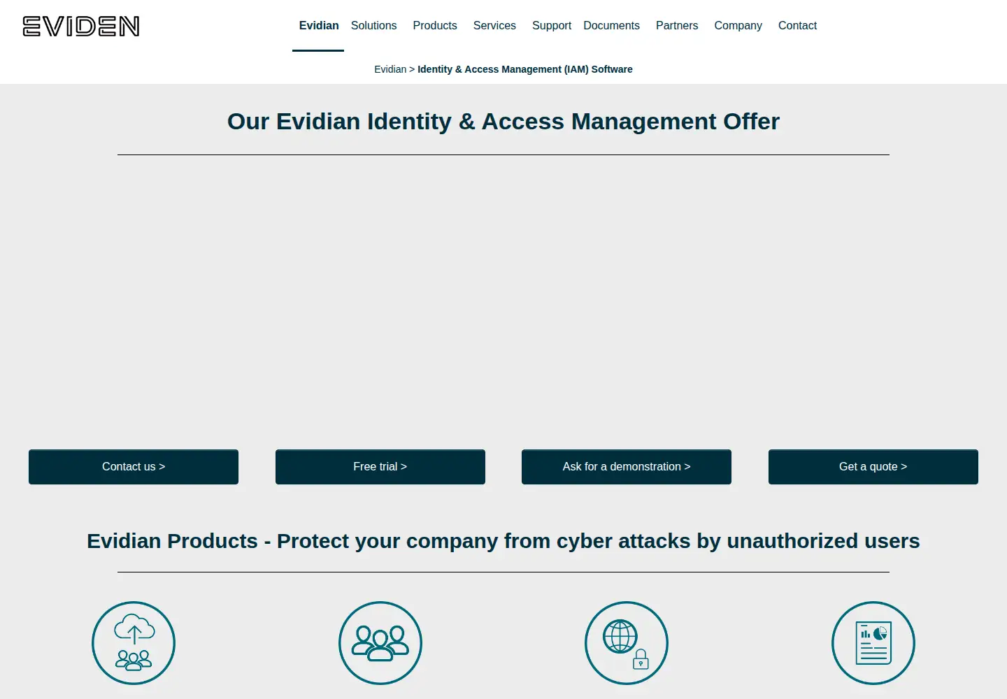 Screenshot of evidian.com