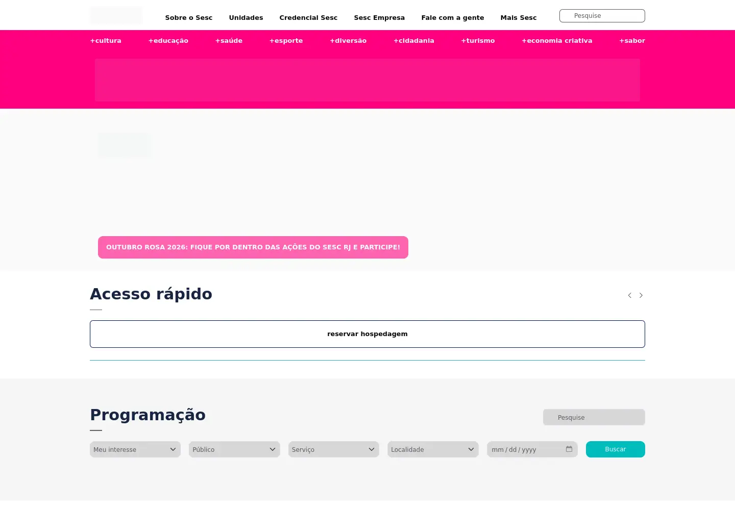 Screenshot of sescrio.org.br