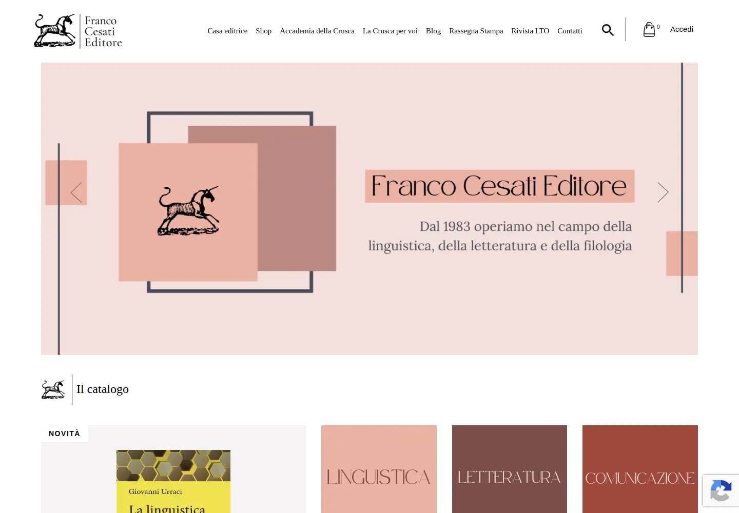 Screenshot of francocesatieditore.com