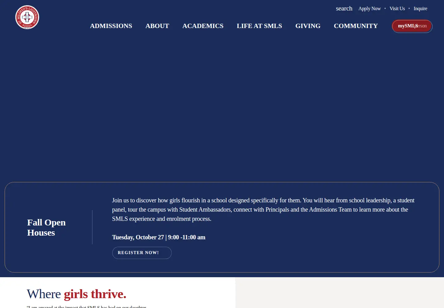 Screenshot of smls.on.ca