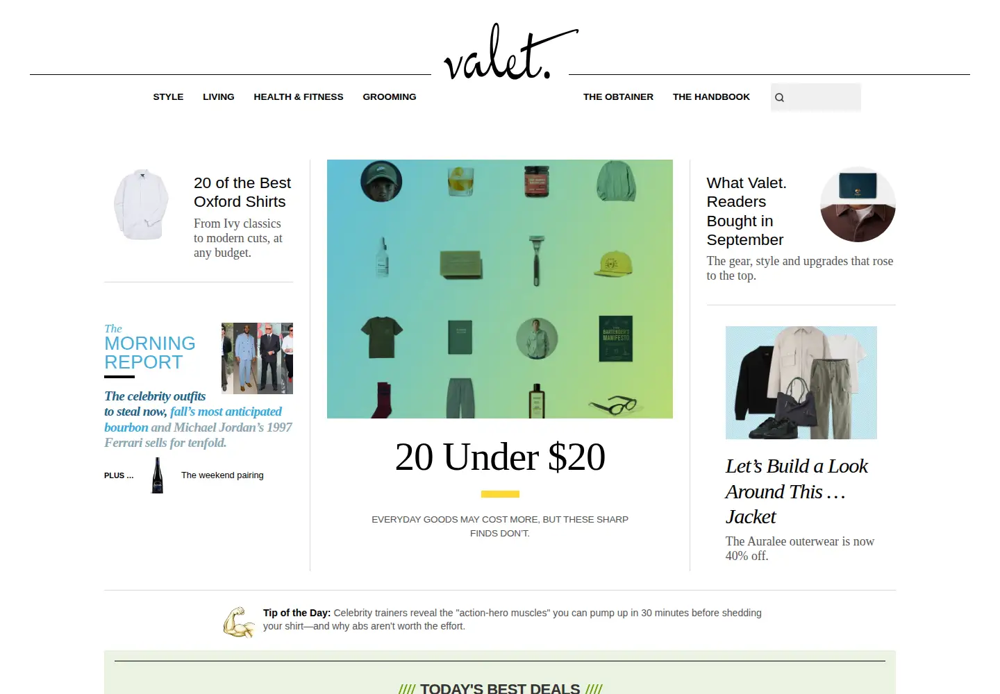 Screenshot of valetmag.com