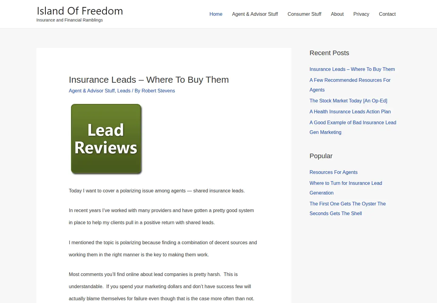 Screenshot of island-of-freedom.com