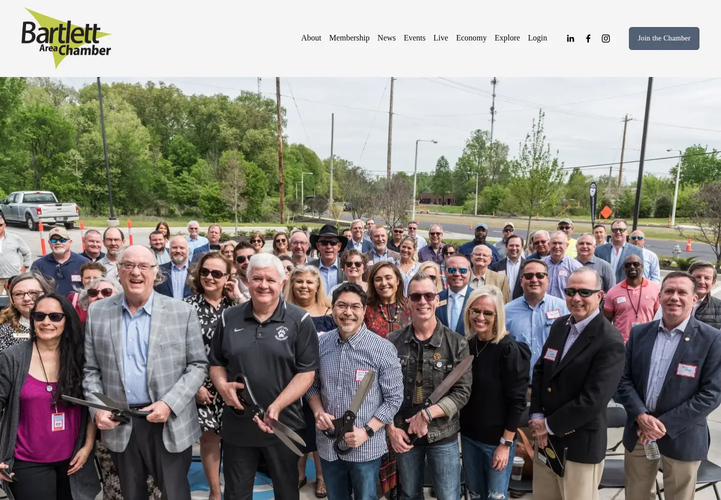 Captured homepage of bartlettchamber.org in the current scan