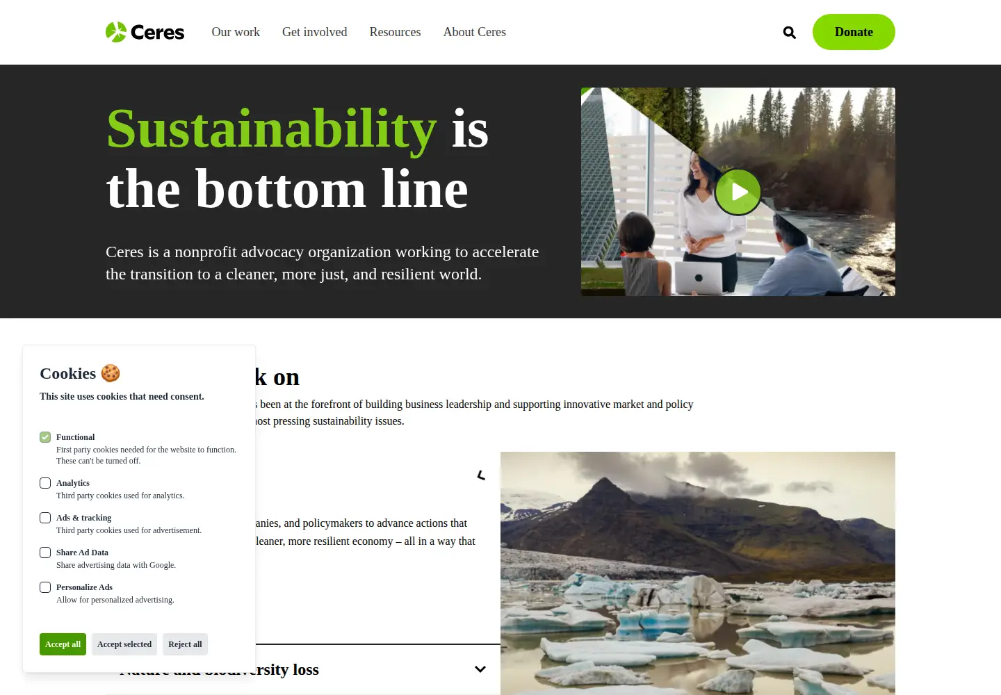 Screenshot of ceres.org