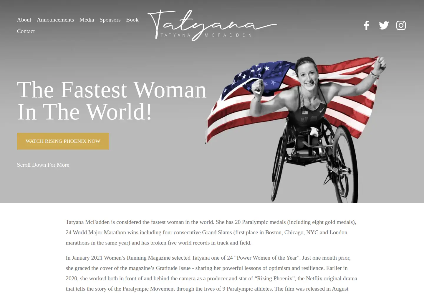 Screenshot of tatyanamcfadden.com