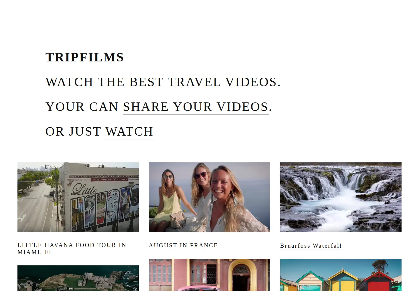 Screenshot of tripfilms.com